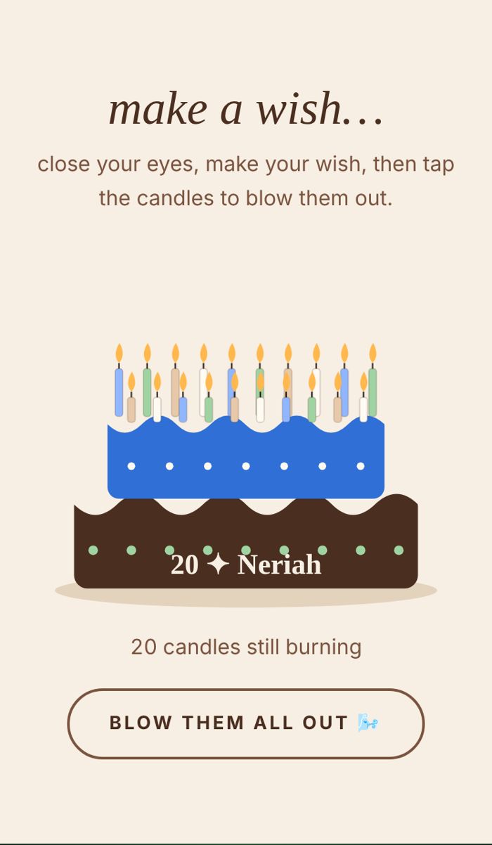 Cake with 20 candles